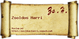 Zsoldos Harri névjegykártya